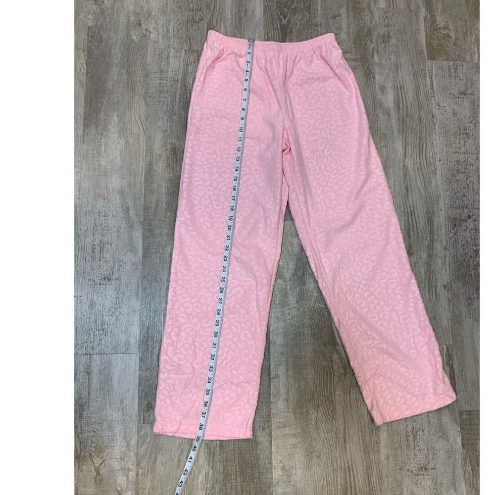 NWOT Pink K  Women's Fleece Pajama Super Cozy Sleepwear 2-Pc Set  Pink S… - Picture 7 of 12